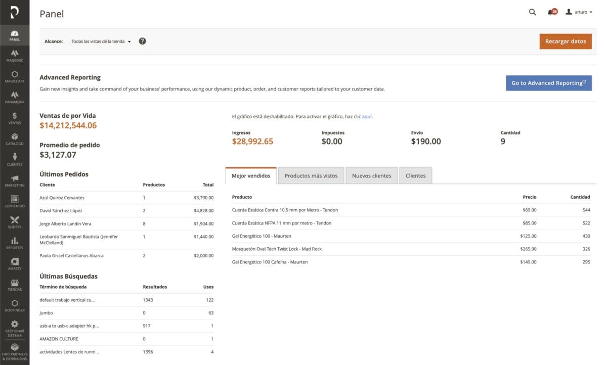 Magento Open Source Backend